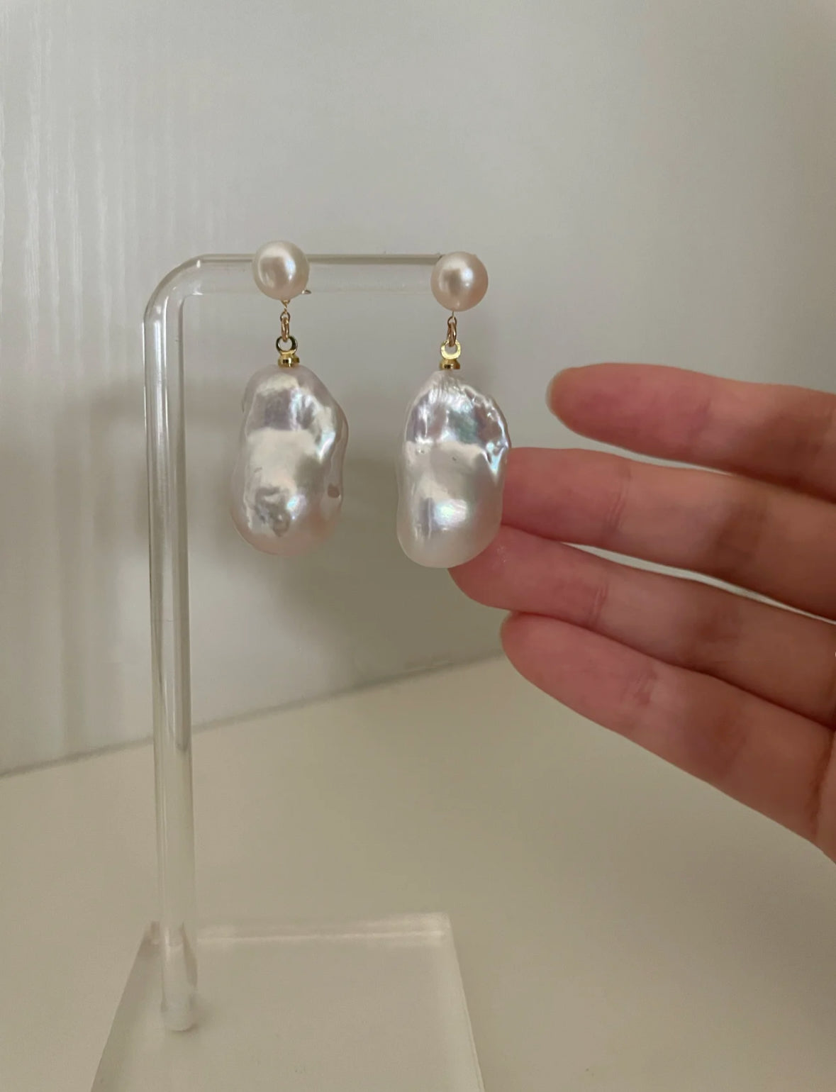 Natural Pearl Baroque Earrings